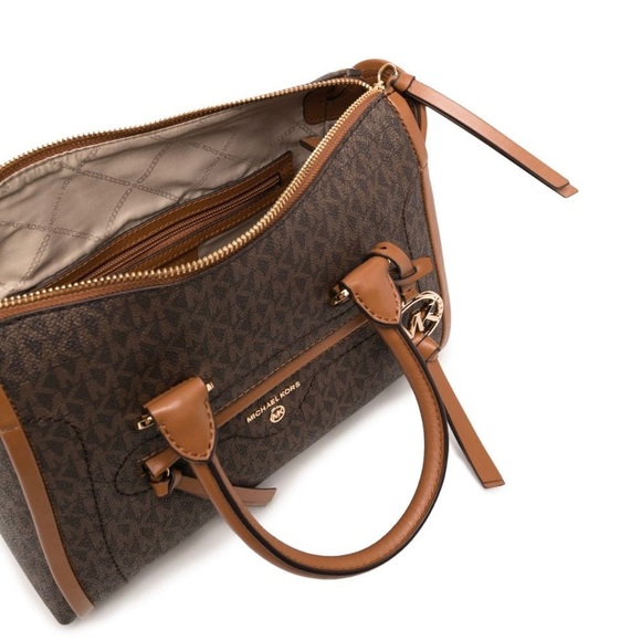 MICHAEL KORS Carine Satchel Crossbody Coated Canvas Leather Bag - Picture 6 of 10